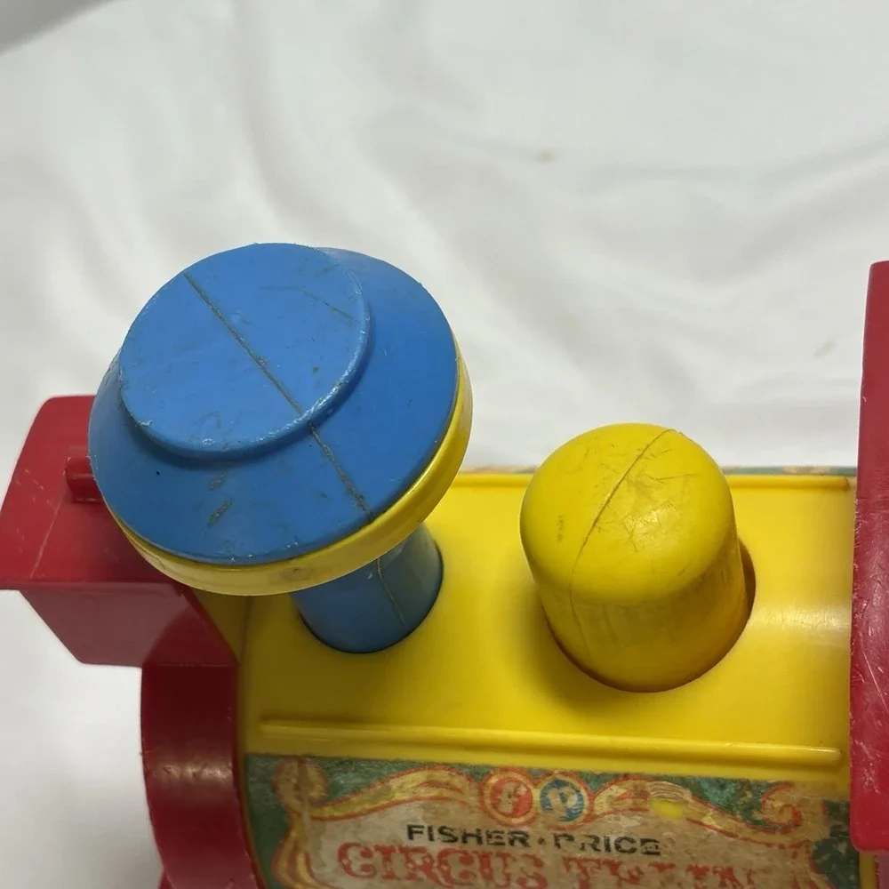Vintage 1973 Fisher Price‎ Little People Circus Train Engine #991 Whistle Works
